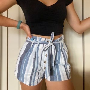 Abercrombie Linen Paper Bag Shorts